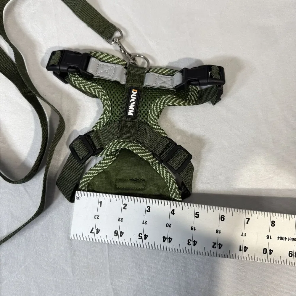 Duomm Dog Harness & Leash Combo‎ Forest Green Color for Small Dogs